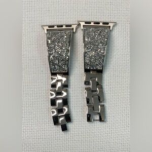 Silver Glitter Inlay Apple Watch Band – Fits 38/40/41mm